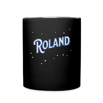 Roland Namen personalisiert - Tasse einfarbig - Schwarz - Vorne