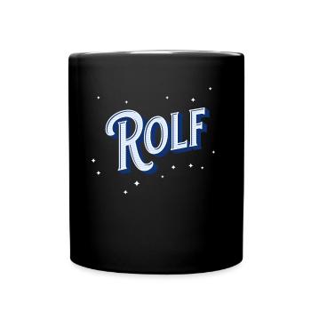 Rolf Namen personalisiert - Tasse einfarbig - Schwarz - Vorne