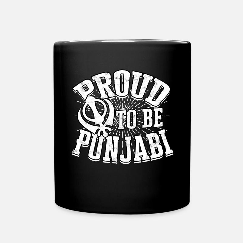 sikh indianisch sikhismus punjabi alphabet writing - Tasse einfarbig - Schwarz