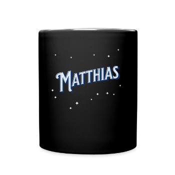 Matthias Namen personalisiert - Tasse einfarbig - Schwarz - Vorne