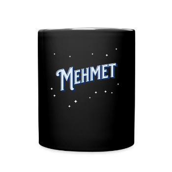 Mehmet Namen personalisiert - Tasse einfarbig - Schwarz - Vorne
