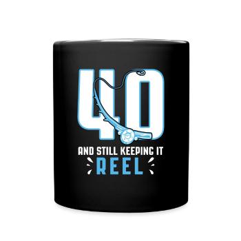 40 et toujours en gardant la chemise à rouleaux 1983 - Mug uni - noir - Devant