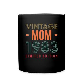 Vintage Mom 1983 Limited Edition 40th Birthday - Full Colour Mug - black - Front