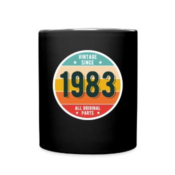 Chemise vintage 1983 40e anniversaire - Mug uni - noir - Devant