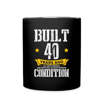 Construit il y a 40 ans Chemise cadeau 1983 - Mug uni - noir - Devant