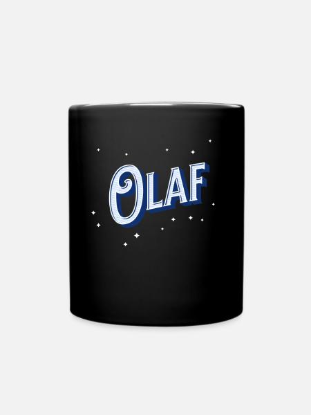 Olaf Namen personalisiert - Tasse einfarbig - Schwarz