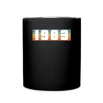 Vintage Retro 1983 40th Birthday Shirt Cadeau - Mug uni - noir - Devant