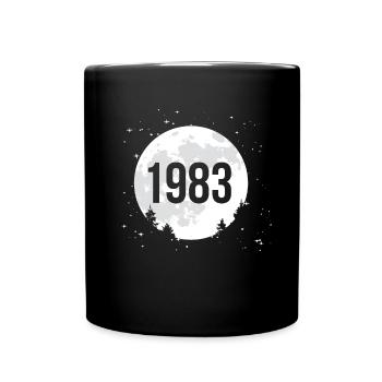 40th Birthday Moon 1983 Cadeau de chemise - Mug uni - noir - Devant