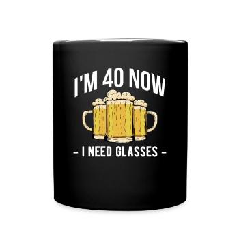 Im 40 Now I Need Glasses Shirt Gift 1983 - Full Colour Mug - black - Front