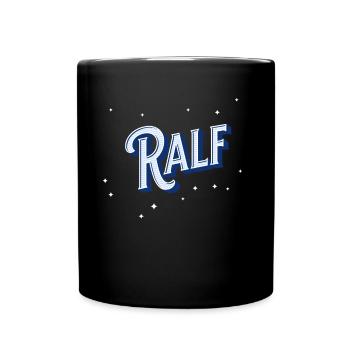 Ralf Namen personalisiert - Tasse einfarbig - Schwarz - Vorne