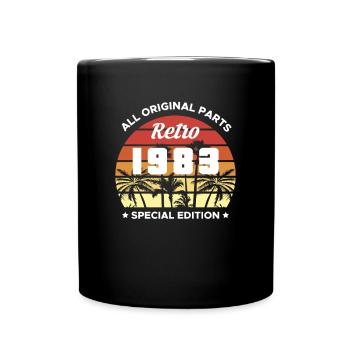 Toutes les pièces d’origine 1983 Chemise 40e anniversaire - Mug uni - noir - Devant