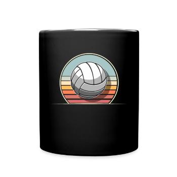 Volleyball - Tasse einfarbig - Schwarz - Vorne
