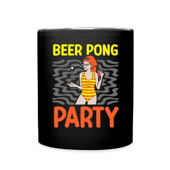 Beer Pong Party Alcohol Drinking Game Beer Pong - Mug uni - noir - Devant