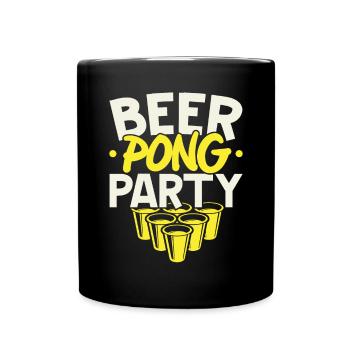 Beer Pong Party Alcohol Drinking Game Beer Pong - Mug uni - noir - Devant