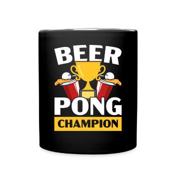 Beer Pong Champion Alcohol Drinking Game Beer Pong - Mug uni - noir - Devant