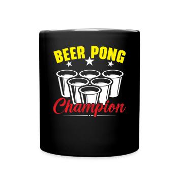 Beer Pong Champion Alcohol Drinking Game Beer Pong - Mug uni - noir - Devant