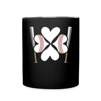 Baseball Lover St. Patrick's Saint Pattys Day - Full Colour Mug - black - Front
