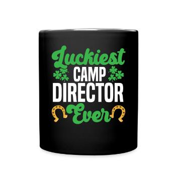 Glücklichster Campdirektor aller Zeiten St. Patrick's Day - Tasse einfarbig - Schwarz - Vorne