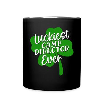 Luckiest Camp Director Ever St. Patrick's Day - Full Colour Mug - black - Front