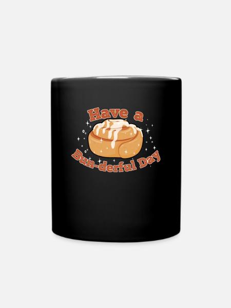 Cinnamon Bun Art for Kids Cinnamon Roll - Tasse einfarbig - Schwarz