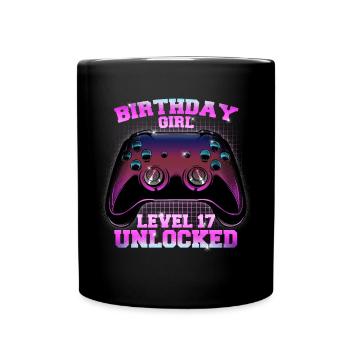 17 Anniversaire Fille - Mug uni - noir - Devant