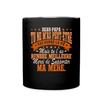 Beau Papa | Beau-Père | Papa Bonus - Mug uni - noir - Devant
