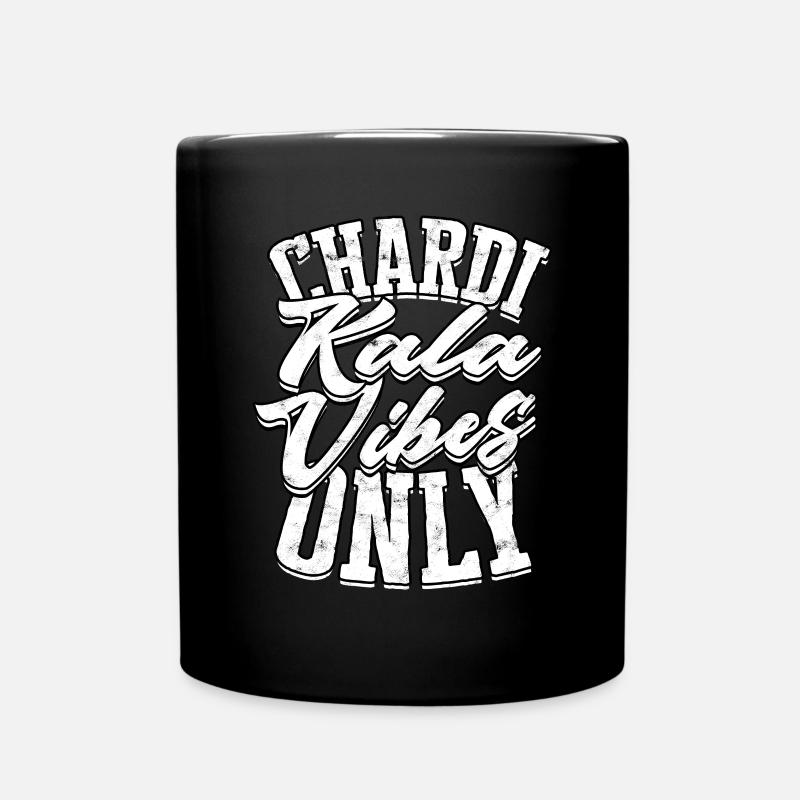 Sikh Indian Sikhism Punjabi Alphabet Writing - Full Colour Mug - black