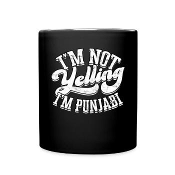 Sikh Indian Sikhism Punjabi Alphabet Writing - Full Colour Mug - black - Front