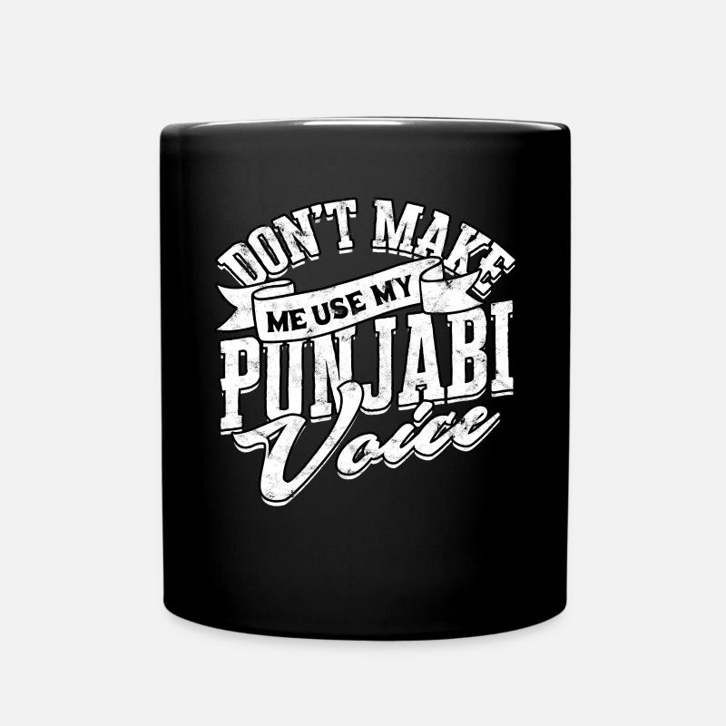 Sikh Indian Sikhism Punjabi Alphabet Writing - Full Colour Mug - black