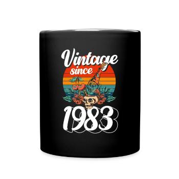 Vintage 40. Geburtstag Palmen Strand Urlaub - Tasse einfarbig - Schwarz - Vorne