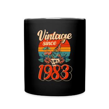 Vintage 40. Geburtstag Palmen Strand Urlaub - Tasse einfarbig - Schwarz - Vorne