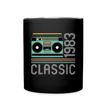 Classic 1983 Radio 40. Geburtstag - Tasse einfarbig - Schwarz - Vorne
