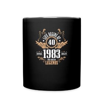 Cadeau du 40e anniversaire - Mug uni - noir - Devant