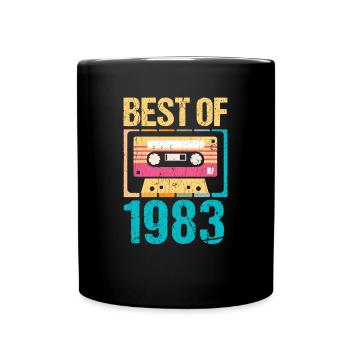 Best Of 1983 Cassette 40th Birthday - Full Colour Mug - black - Front
