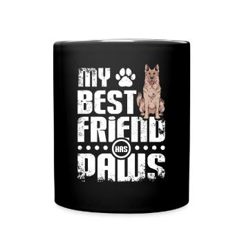 My best friend has paws german shepherd - Full Colour Mug - black - Front