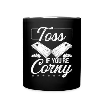 Cornhole Game Toss si vous êtes ringard Cornhole TossCo - Mug uni - noir - Devant