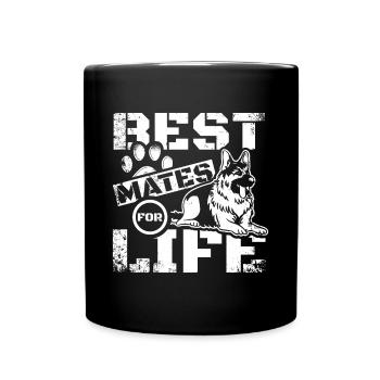 Meilleurs amis pour la vie berger anglais - Mug uni - noir - Devant
