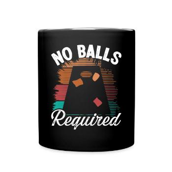 Cornhole Game No Balls required Tossing Player - Full Colour Mug - black - Front