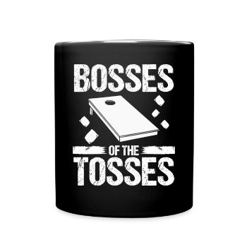 Cornhole Game Boss of the Tosses Cornhole Player - Full Colour Mug - black - Front