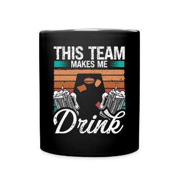 Cornhole Drinking Team Funny Cornhole Player - Tasse einfarbig - Schwarz - Vorne