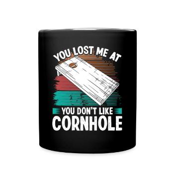Joueur de Cornhole Tu m’as perdu à Cornhole Team - Mug uni - noir - Devant