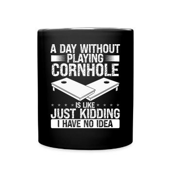 Cornhole Player Je n’ai aucune idée Cornhole Team - Mug uni - noir - Devant