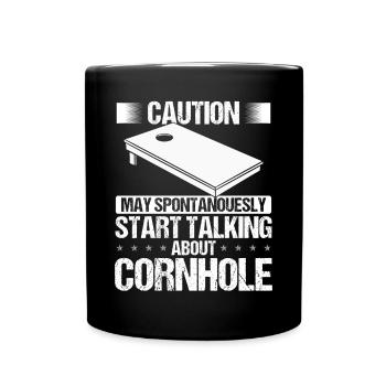 Le joueur de Cornhole commence à parler Tosser Cornhole Team - Mug uni - noir - Devant