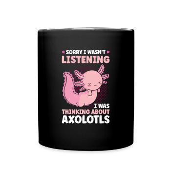 Axolotl Queue Cadeau Amphibien Axolotl - Mug uni - noir - Devant
