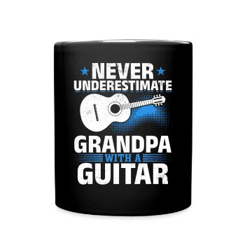 Bass Guitarist - Never Underestimate Grandpa With - Tasse einfarbig - Schwarz - Vorne