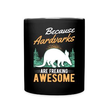 Parce que les Aardvarks sont géniaux Aardvark - Mug uni - noir - Devant