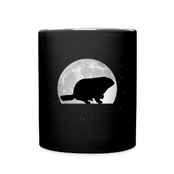 Marmotte Lune Jour de la marmotte de la forêt Marmotte - Mug uni - noir - Devant