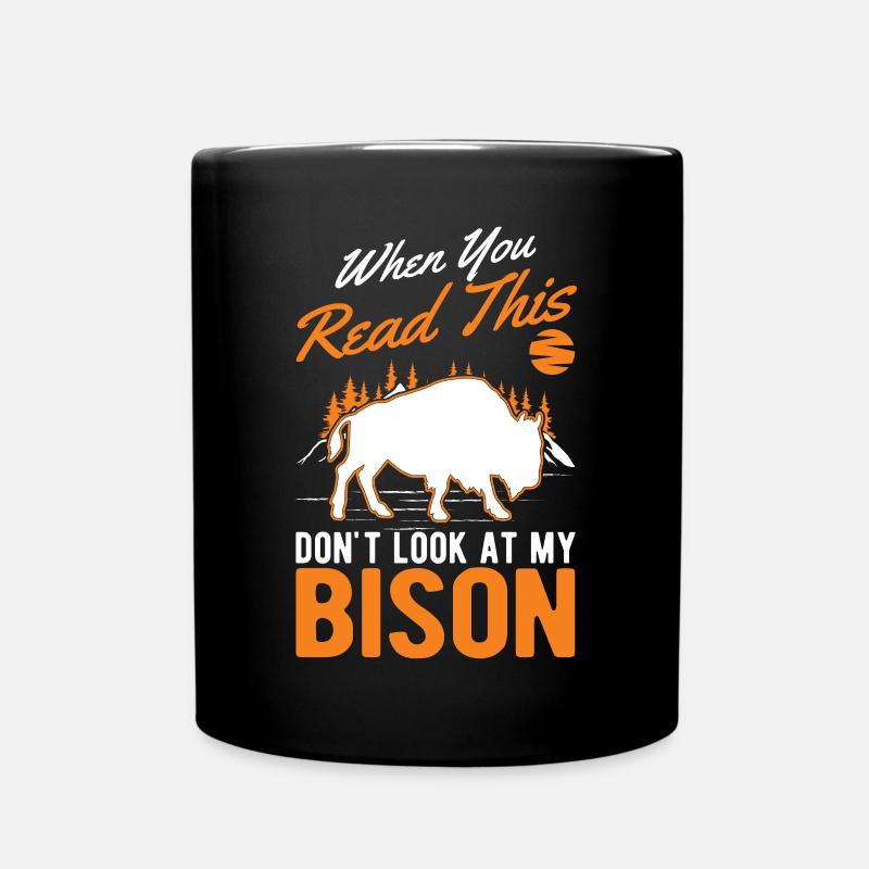 Büffel Geschenk Bison Buffallo Wasserbüffel - Tasse einfarbig - Schwarz