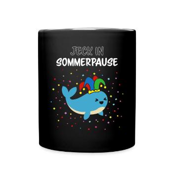 Karneval Konfetti Fasnacht Sommerferien Jecken - Tasse einfarbig - Schwarz - Vorne