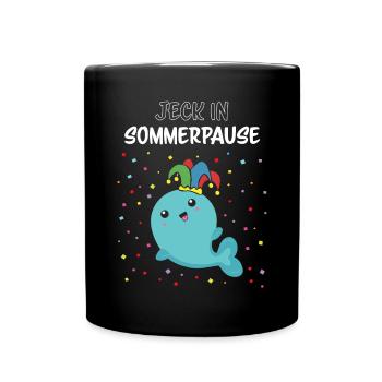 Karneval Konfetti Fasnacht Sommerferien Jecken - Tasse einfarbig - Schwarz - Vorne